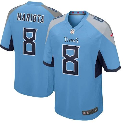 Men Tennessee Titans #8 Marcus Mariota Nike Light Blue Game NFL Jersey